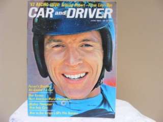 CAR AND DRIVER June 62 Issue Dan Gurney Sebring Report  