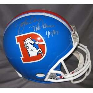  John Elway Autographed Broncos Proline Helmet The Drive 