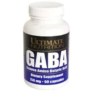  Ultimate Nutrition GABA Capsules, 750 mg, 90 Count Bottles 