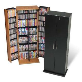 Black CD/DVD Media Storage Cabinet/Rack/Stand/Shelf  