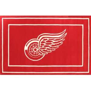   Oriental Detroit Red Wings Border Logo Floor Rug