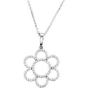   Flower Necklace Diamond quality AA (I1 clarity, G I color) Jewelry