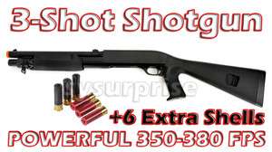 M56A DE Pump Action Shell Shotgun Triple Burst Tactical Airsoft Rifle 