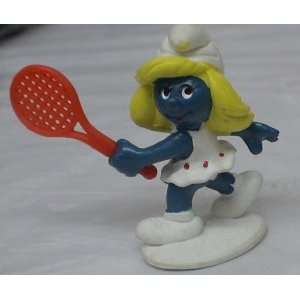  Vintage Pvc Figure  Smurfs Smurfette Tennis Toys & Games