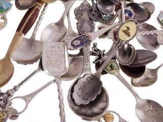   Silver Souvenir Spoon Collection 59 Pc 50 States, Th Marthinsen  