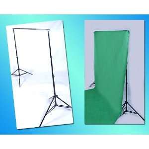 DMKFoto Background Support Set with 6x9 Background   2x 7ft Stands and 