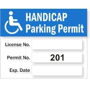  Parking Permit   Handicapped Prenumbered 201 300   Static 
