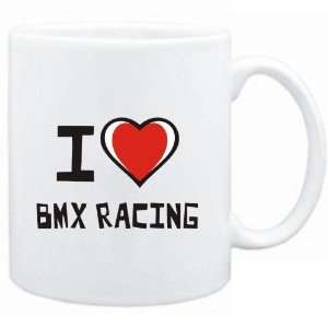 Mug White I love Bmx Racing  Sports 