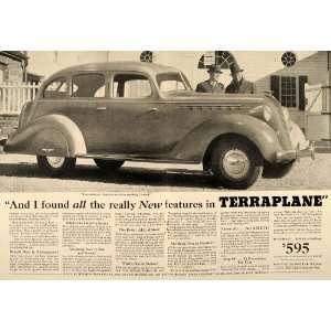  1936 Vintage Ad Hudson Terraplane Sedan Car Price RARE 