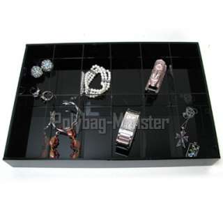 Big 12 Cell Black Tray Jewelry Hairclip Band Holder  