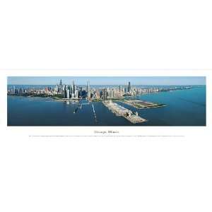  Chicago, Illinois Unframed Panoramic Photograph Wall 