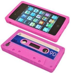  brand Hot Pink/Blue Silicone Cassette Tape Skin / Case / Cover 