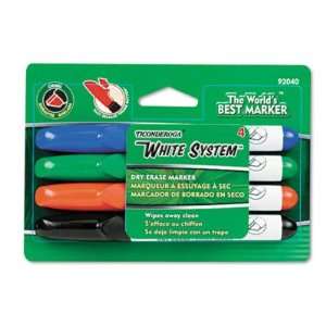  White System dry erase marker   Chisel Tip, Assorted 