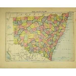  1884 Map New South Wales Australia Britannica Ninth