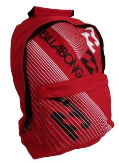 Boys BILLABONG Soorts Backpack Rucksack School Bag Red  