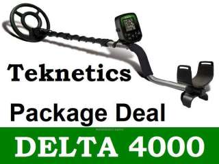 Teknetics Delta 4000 Metal Detector w/ HPs & Pinpointer  