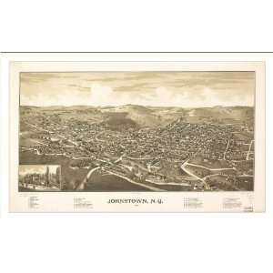 Historic Johnstown, New York, c. 1888 (L) Panoramic Map Poster Print 