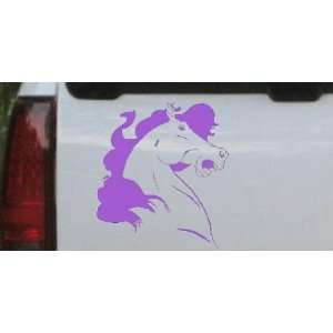 Horse Head Western Car Window Wall Laptop Decal Sticker    Purple 22in 