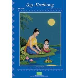  Loy Krathong   Cross Stitch Pattern Arts, Crafts & Sewing