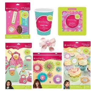 Item Bundle Kids American Girl Party Supplies Set for 12 Invitations 