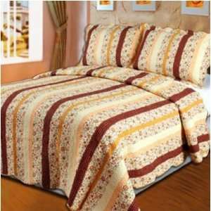 Farmhouse Bloom Luxury Style 3 Piece Patchwork Premium Quilt Bedding 