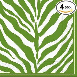 Design Design Serengeti Green & White Lunch Napkin, 20 Count Packages 