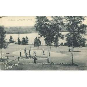 COLLECTIBLE POST CARD OVERLOOKING THE 7TH GREEN AT THE CONCORD RESORT 