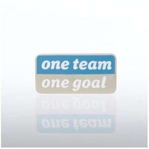  Lapel Pin   One Team, One Goal   Words