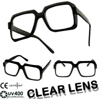 Retro Thick Frame EMO Clear Lens Glasses 2955 BLACK NEW  