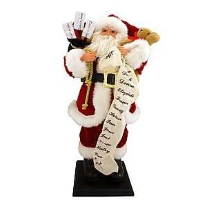  Santa Figure With Bear Sack And List