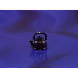  Dollhouse Miniature Black Tea Kettle 