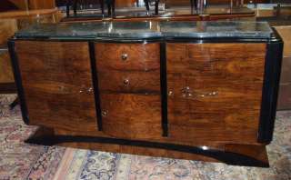 FRENCH ART DECO GRAND BUFFET, PALISANDER, BLACK LACQUER, EXCELLENT 