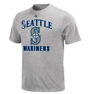  Majestic Seattle Mariners Performance Fan T Shirt   Ash 