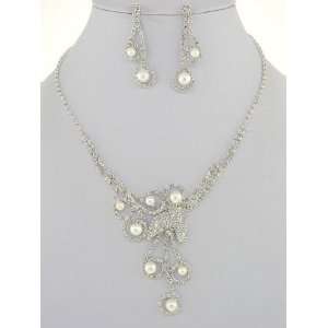  Fashion Jewelry ~ Faux Pearls Accented with Clear Crystals 