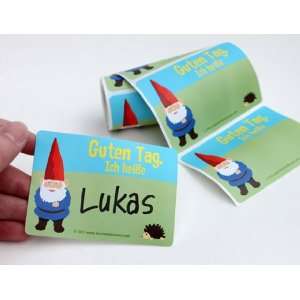  Gnome German Name Tags Set of 36