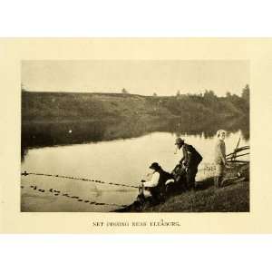  1911 Print Fishing Net Uleaborg Finland Finnish Fishermen Landscape 