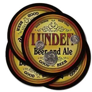  LUNDEN Family Name Beer & Ale Coasters 