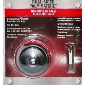 Dual Sided Palm Ratchet 1/4 Inch Drive with Screwdriver 