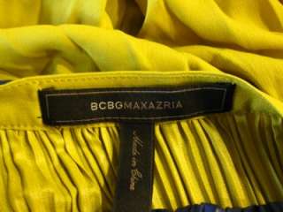   MAX AZRIA LUCEA Sleeveless COLOR BLOCKED Sunburst Pleated DRESS  