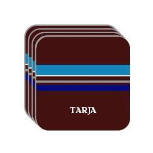 Personal Name Gift   TARJA Set of 4 Mini Mousepad Coasters (blue 