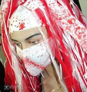 DIY Cyber Nurse Blood Red Splatter Headband Goth Gothic  