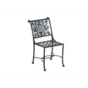   Metal Side Patio Dining Chair Granite Rust Patio, Lawn & Garden