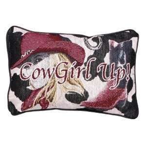    Set of 2 Cowgirl Up Western Tapestry Throw Pillows