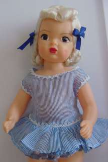 Doll Terri Lee Clothing Blue Striped Drop Waist Dress  