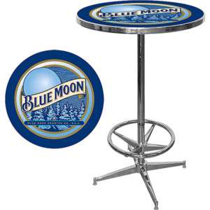 New Blue Moon Beer Round Home Bar & Pub Gameroom Table 844296019977 