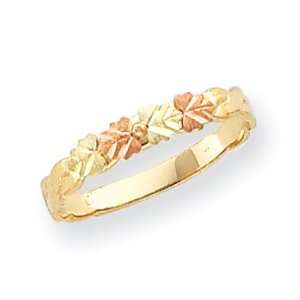  10k Tri color Black Hills Gold Fancy Leaf Band Jewelry