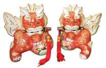 Feng Shui Empowerment Store   Chinese Fu Dogs (Foo Dogs) with Swords 