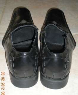 Robert Wayne Michaels Cross Slip On Black Loafer Mens Designer Shoe 10 