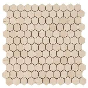  Crema Marfil Classico Hexagon 1 Marble Mosaic Tile 