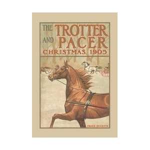  The Trotter and Pacer Christmas 1905 12x18 Giclee on 